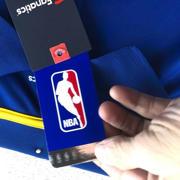NWT Golden State Warriors Fanatics Men Polo Shirt Size XL Basketball Jersey Blue - Picture 6 of 11